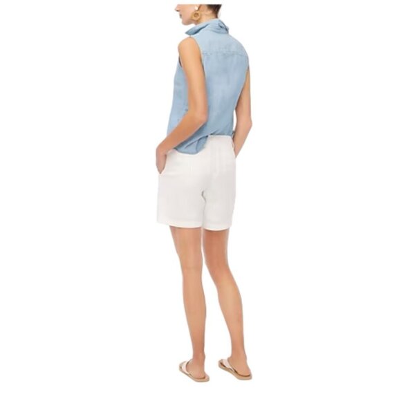 J. Crew 7" Classic Chino Shorts, White, size 14 - Picture 8 of 8